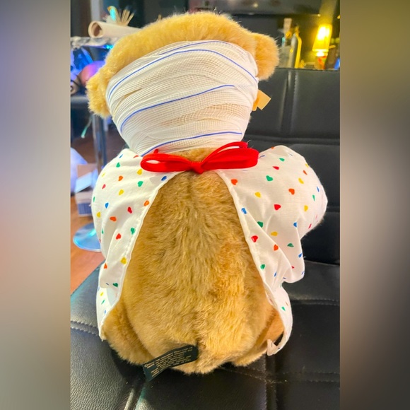 1992 Vermont Teddy Bear Get Well Soon Hospital Gown Tags Camel Brown
Jointed - Picture 9 of 9